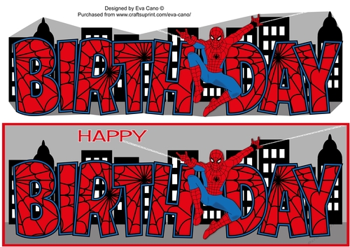 Spiderman BIRTHDAY large dl