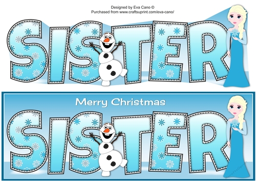 Christmas Snow Princess SISTER large dl