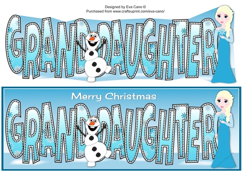 Christmas Snow Princess GRANDDAUGHTER large dl