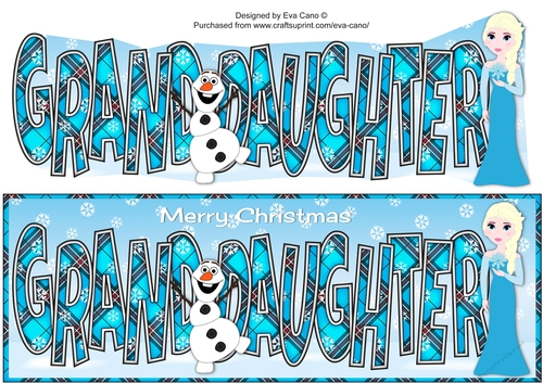 Christmas Snow Princess GRANDDAUGHTER large dl 2