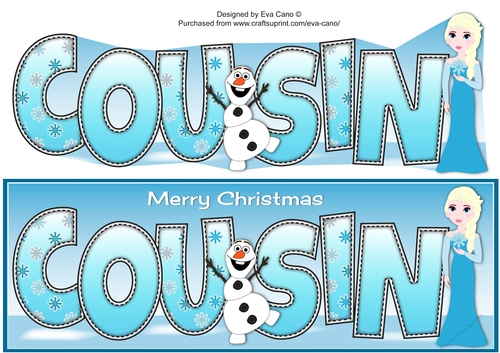 Christmas Snow Princess COUSIN large dl