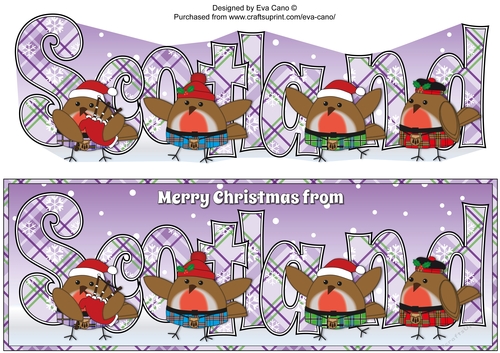 Scottish Christmas Robins SCOTLAND large dl 2