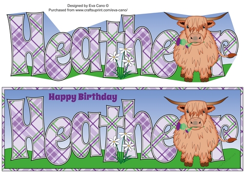 Highland Cow HEATHER large dl