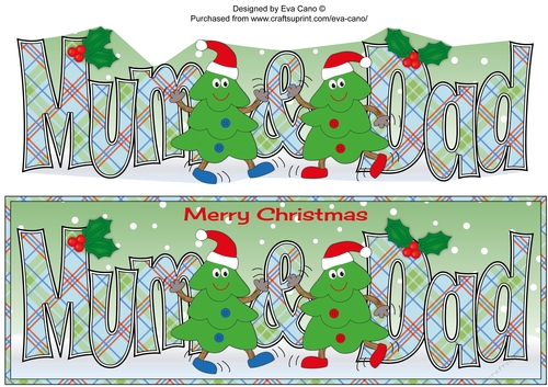 Crazy Christmas Trees dancing MUM & DAD large dl 2
