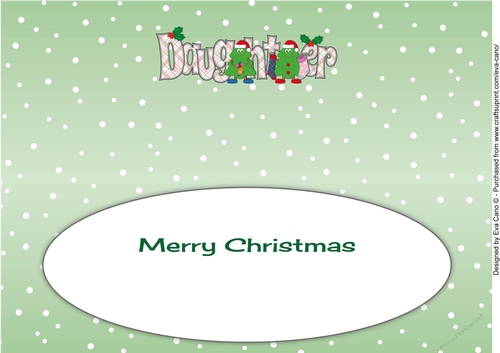 Crazy Christmas Trees with Christmas Stockings DAUGHTER large dl insert
