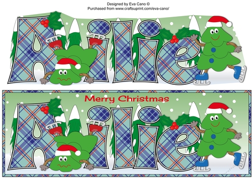 Crazy Christmas Trees skating AILIE large dl
