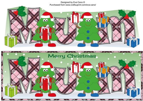 Crazy Christmas Trees with presents MUM large dl