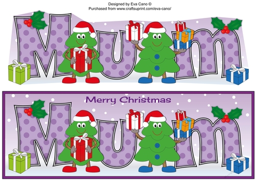 Crazy Christmas Trees with presents MUM large dl 4