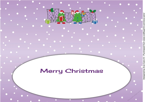 Crazy Christmas Trees with presents MUM large dl 4 insert