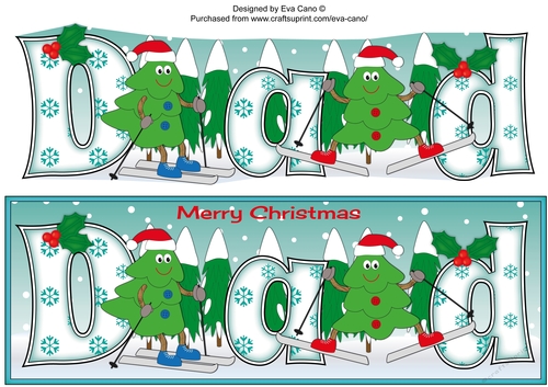 Crazy Christmas Trees skiing DAD large dl