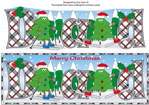Crazy Christmas Trees skiing DAD large dl 3