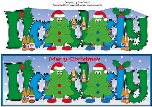 Crazy Christmas Trees celebrating Christmas with beer DADDY large dl