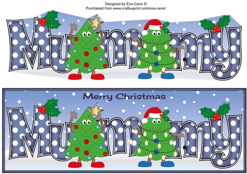 Crazy Christmas Trees decorating themselves MUMMY large dl
