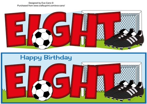Football Boots & Football in red EIGHT large dl