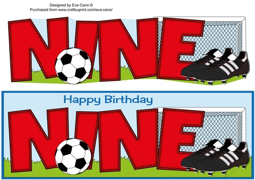 Football Boots & Football in red NINE large dl