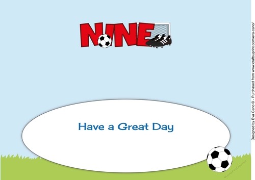Football Boots & Football in red NINE large dl insert