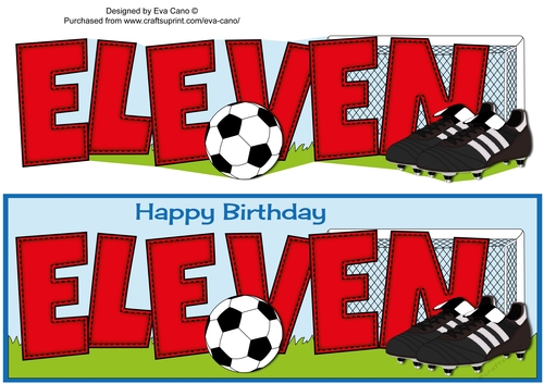 Football Boots & Football in red ELEVEN large dl
