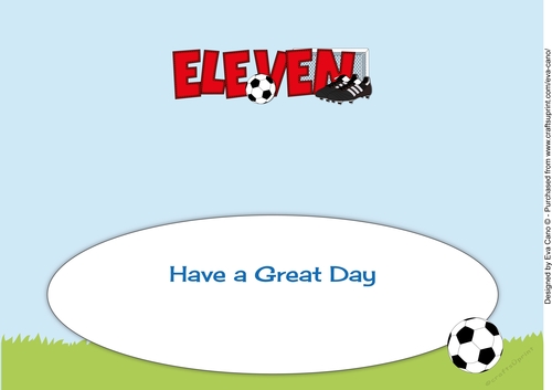 Football Boots & Football in red ELEVEN large dl insert