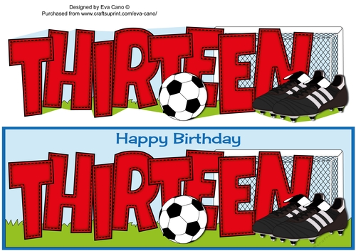 Football Boots & Football in red THIRTEEN large dl