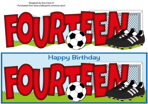 Football Boots & Football in red FOURTEEN large dl