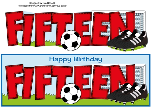 Football Boots & Football in red FIFTEEN large dl