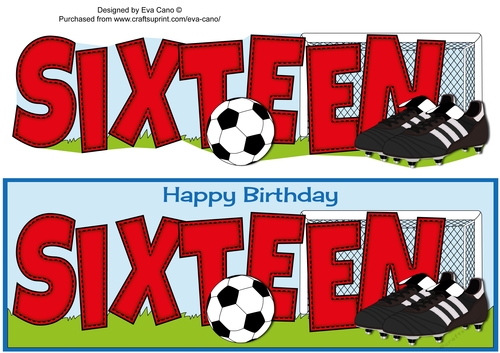 Football Boots & Football in red SIXTEEN large dl