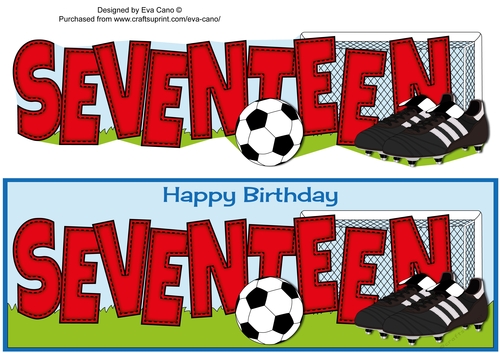 Football Boots & Football in red SEVENTEEN large dl