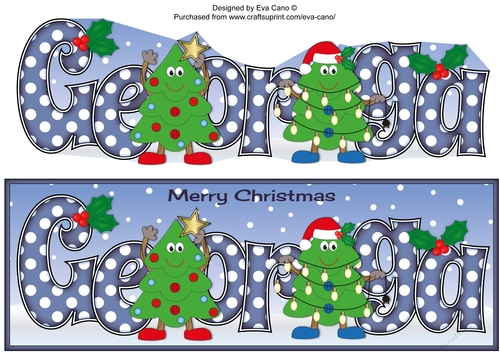 Crazy Christmas Trees decorating themselves GEORGA large dl