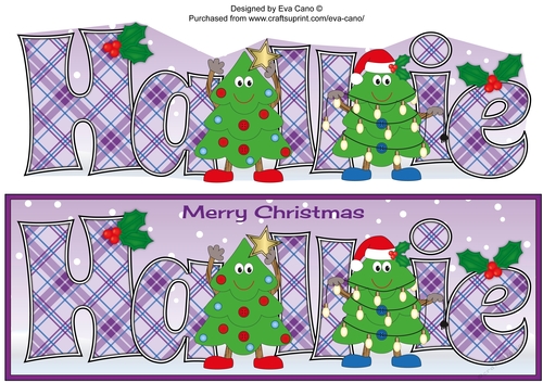 Crazy Christmas Trees decorating themselves HALLIE large dl