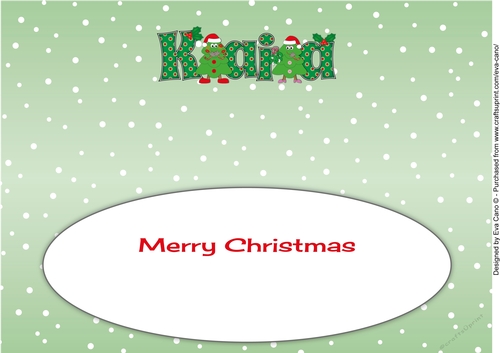 Crazy Christmas Trees couple with mistletoe KAIA large dl insert