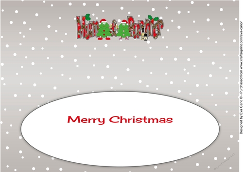 Crazy Christmas Trees couple celebrating Christmas with champagne MUM & PARTNER large dl insert