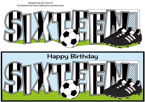 Football Boots & Football with black & white stripes SIXTEEN large dl