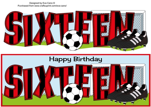 Football Boots & Football with red & black stripes SIXTEEN large dl