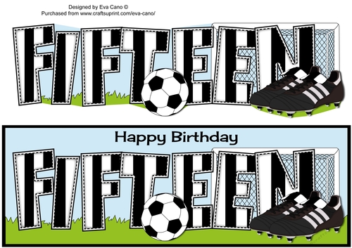 Football Boots & Football with black & white stripes FIFTEEN large dl