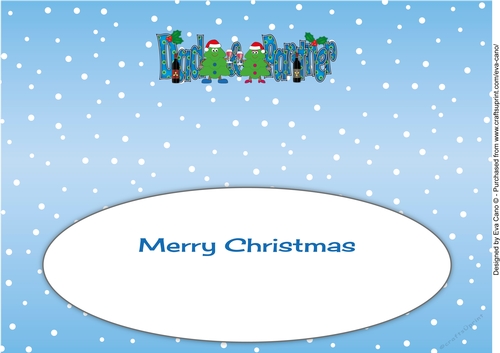 Crazy Christmas Trees couple celebrating Christmas with wine DAD & PARTNER large dl 3 insert