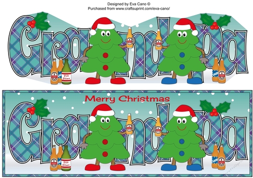 Crazy Christmas Trees celebrating Christmas with beer GRANDPA large dl