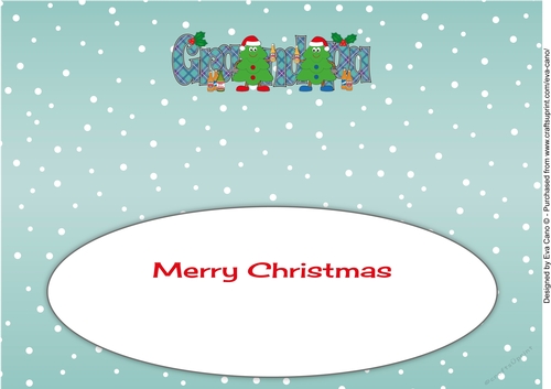 Crazy Christmas Trees celebrating Christmas with beer GRANDPA large dl insert
