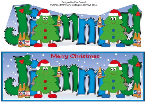 Crazy Christmas Trees celebrating Christmas with beer JIMMY large dl