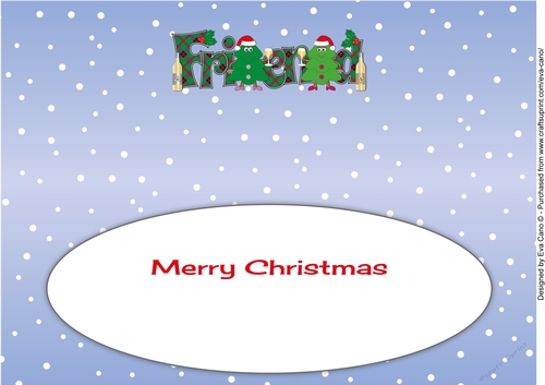 Crazy Christmas Trees Girls celebrating Christmas with wine FRIEND large dl insert