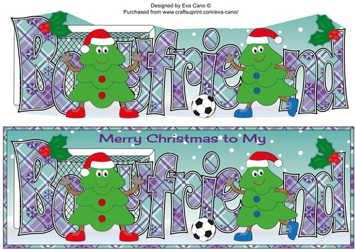 Crazy Christmas Trees playing football BOYFRIEND large dl 2
