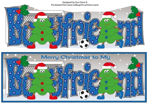 Crazy Christmas Trees playing football BOYFRIEND large dl 4