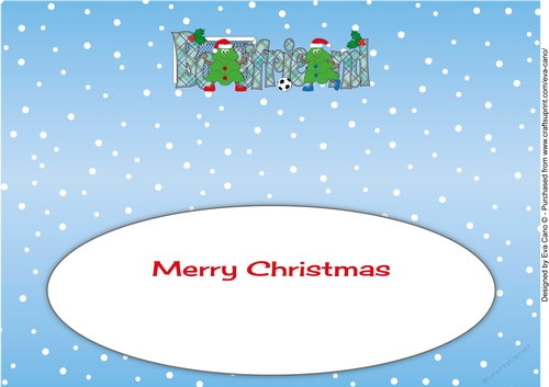 Crazy Christmas Trees playing football BOYFRIEND large dl insert