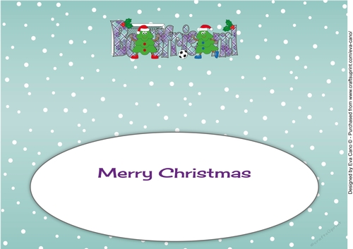 Crazy Christmas Trees playing football BOYFRIEND large dl 2 insert