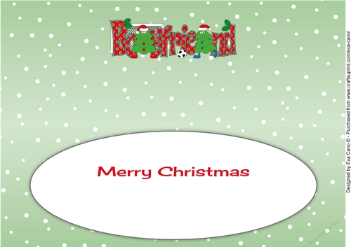 Crazy Christmas Trees playing football BOYFRIEND large dl 3 insert
