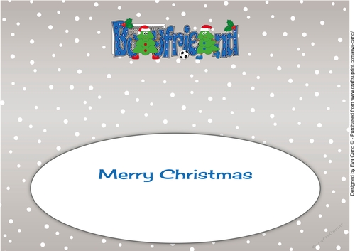 Crazy Christmas Trees playing football BOYFRIEND large dl 4 insert