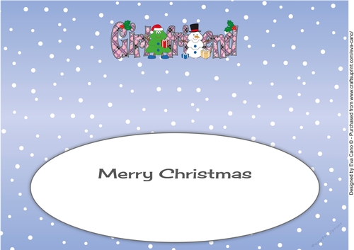 Crazy Christmas Tree built a snowman GIRLFRIEND large dl insert