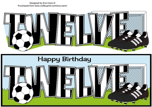 Football Boots & Football with black & white stripes TWELVE large dl