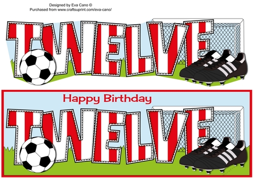 Football Boots & Football with red & white stripes TWELVE large dl
