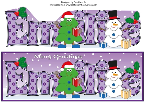 Crazy Christmas Tree built a snowman EMILIE large dl