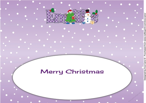 Crazy Christmas Tree built a snowman EMILIE large dl insert